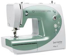 Швейная машина Bernette milan 2 белый, зеленый