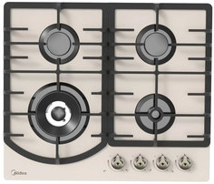 Встраиваемая варочная панель газовая Midea MG647TRGI-B бежевый