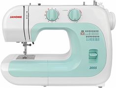 Швейная машина Janome 2055 белый, голубой