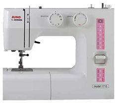 Швейная машина Janome Juno 1715 белый, розовый