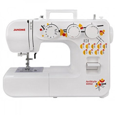 Швейная машина Janome 4052 белый, оранжевый