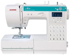 Швейная машина Janome HomeDecor 6180 белый, голубой