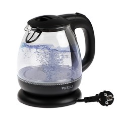 Чайник электрический Kelli KL-1370 стекло 1л с подсветкой