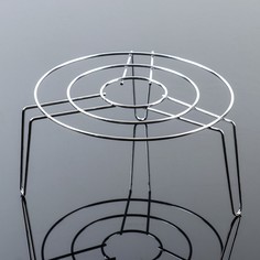 Подставка-гриль Доляна для микроволновой печи, 22х22х10 см, цвет хром