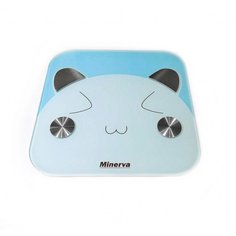Весы напольные Minerva Kid kitty голубой, разноцветный