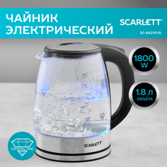 Чайник электрический Scarlett SC-EK27G70 1.8 л серебристый, черный