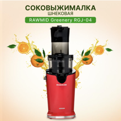 Соковыжималка шнековая RAWMID RGJ-04 200 Вт красная