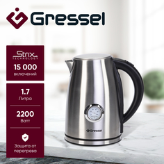 Чайник электрический Gressel GRK-1109S металлический, 1,7л, STRIX-контроллер