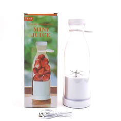 Портативный блендер, блендер-бутылка Mini Juice, 380мл, белый
