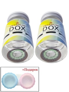Цветные контактные линзы DOX K2015 GREEN Ci 0,00+Container BC 8,6 DIA 14,2 2 шт,+контейнер