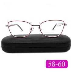 Готовые очки Traveler 8011 +6.00, c футляром, цвет бордовый, РЦ 58-60