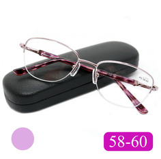 Готовые очки Fabia Monti 8920 +0.50, c футляром, цвет фиолетовый, РЦ 58-60