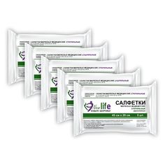Комплект New Life Салфетка марлевая, стерильная 2 сл, 45х29 см 36 г/м2 5 шт х 5 уп