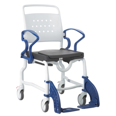 Кресло-стул Rebotec с санитарным оснащением, туалетно-душевой, серо-синий