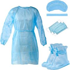комплект одежды защитный стерильный NF (халат, шапочка, маска, бахилы), 4 шт.
