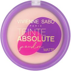 Пудра для лица Vivienne Sabo Teinte Absolute Matte компактная, матирующая, №01, 6 г