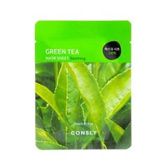 Тканевая маска Consly для лица с экстрактом листьев зелёного чая 25 мл