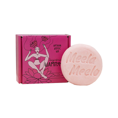 Бессульфатный твердый шампунь Аргана-лотос-ши Блеск и Гладкость для кудрей Meela Meelo