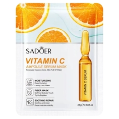 Тканевая маска-сыворотка для лица Sadoer ампульная с витамином С 25 г