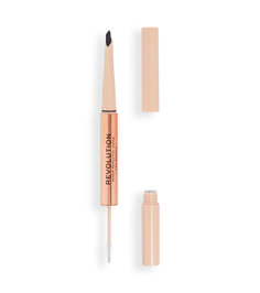 Карандаш Makeup Revolution и гель Eyebrow pencil Fluffy Brow Filter Duo Ash Brown