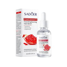 Освежающая и выравнивающая тон кожи сыворотка для лица Sadoer с экстрактом граната 30 мл
