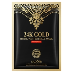 Тканевая гидро-маска против морщин Sadoer с золотом 24 карата 30 г