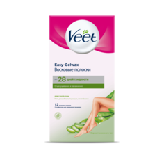 Восковые полоски Veet Expert для сухой кожи ног и рук 12 шт