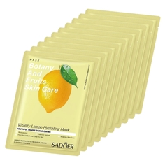Тканевая маска для лица Sadoer Увлажняющая с экстрактом лимона 25г 10шт