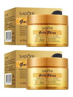 Ночная маска для лица Sadoer Восстанавливающая Gold Shiny 120гх2шт