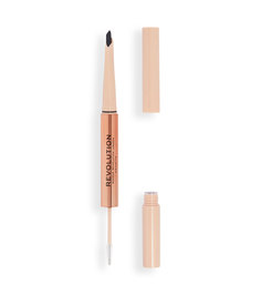 Карандаш Makeup Revolution и гель Eyebrow pencil Fluffy Brow Filter Duo Granite