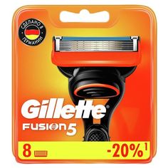 Сменные Кассеты Gillette Fusion 5 Для Мужской Бритвы, 8 шт, с 5 лезвиями, c точным триммер