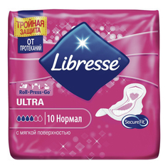 Прокладки Libresse Ultra нормал с мягкой поверхностью 10 шт