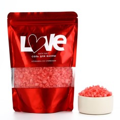 Соль для ванны Чистое счастье Just Love 10246969 330 гр аромат клубника со сливками