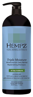 Шампунь Hempz Triple Moisture Replenishing 1 л