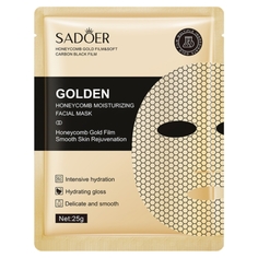 Маска для лица Sadoer Омолаживающая из золотой фольги на тканевой основе