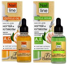 Масла Floresan Nail line для ногтей с апельсином и виноградной косточкой 30 млх2 шт