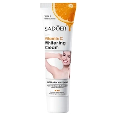 Увлажняющий и выравнивающий тон кожи крем для тела Sadoer с витамином С 50 г