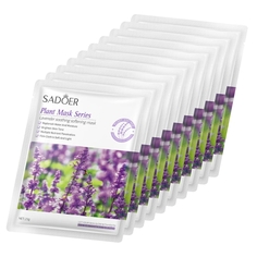 Тканевая маска для лица Sadoer Увлажняющая с экстрактом лаванды 25г 10шт