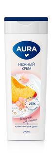 Гель-крем для душа Aura Персик-аргана Увлажняющий 390 мл