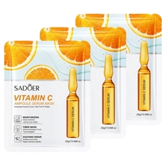 Тканевая маска-сыворотка для лица Sadoer ампульная с витамином С 25 г 3 шт