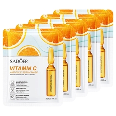 Тканевая маска-сыворотка для лица Sadoer ампульная с витамином С 25г 5шт