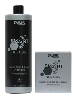 Набор Dewal для волос Skin Purity шампунь 1000 мл и лосьон 10 ампул по 12 мл