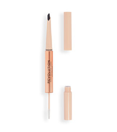 Карандаш Makeup Revolution и гель Eyebrow pencil Fluffy Brow Filter Duo Dark Brown