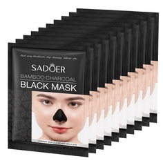 Набор Sadoer Маска для носа от черных точек с бамбуковым углем 6 г х 10 шт