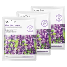 Набор Sadoer Увлажняющая тканевая маска для лица с экстрактом лаванды 25 г х 3 шт