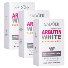 Маска для лица Sadoer Осветляющая ночная с арбутином и никотинамидом 3уп