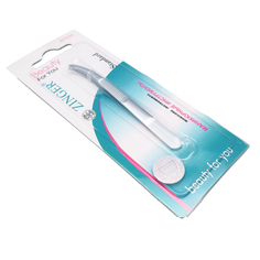 Пинцет для бровей Zinger Standard 86053 M дугообразный скошенный серебристый 2 шт