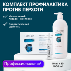 Набор косметики для ухода подарочный бьюти бокс против перхоти LUXOR PROFESSIONAL