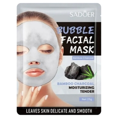 Тканевая маска для лица Sadoer Увлажняющая пузырьковая с бамбуковым углем 25 г