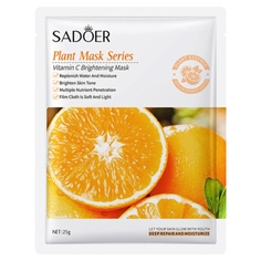 Тканевая маска для лица Sadoer выравнивающая тон кожи питательная с витамином С